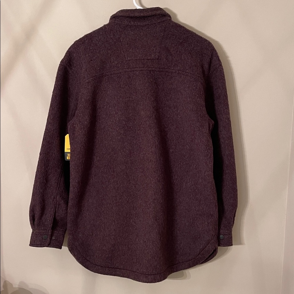 Carhartt Loose Fit Fleece Shirt Jacket Women's Small BlackBerry Heather NWT - Picture 3 of 16